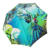 Obrazek DOPPLER MANUFAKTUR Elegance Boheme Pappagallo - luksusowy parasol damski z wielokolorowym nadrukiem