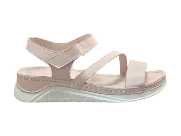 Obrazek Wild 22056102 Szare sandały damskie z pełnej skóry