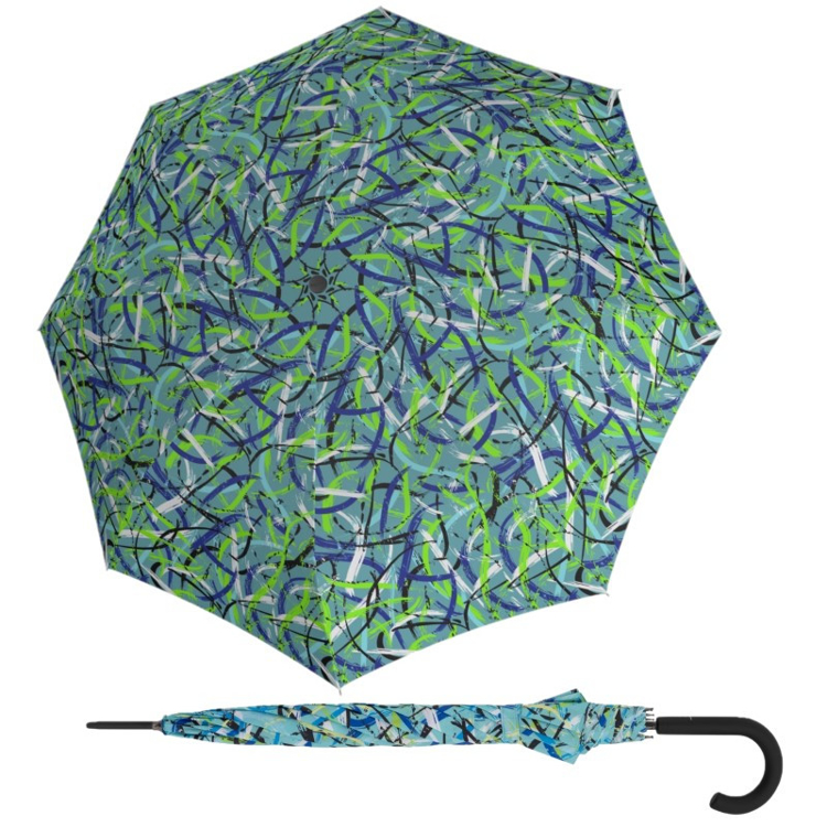 Obrazek DERBY Hit Lang AC Moving Lines Blue - damski parasol pod golenie zielony