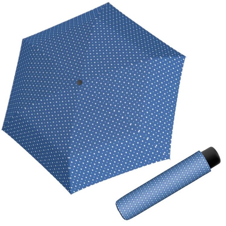 Obrazek DERBY Micro Alu Dots - parasol składany damski/dziecięcy niebieski