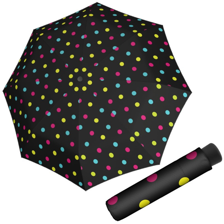 Obrazek DERBY Mini Miracle - damski/dziecięcy składany parasol zmieniający kolor czarny
