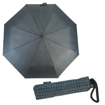 Obrazek DERBY Hit Patterned - męski składany parasol w kolorze szarym