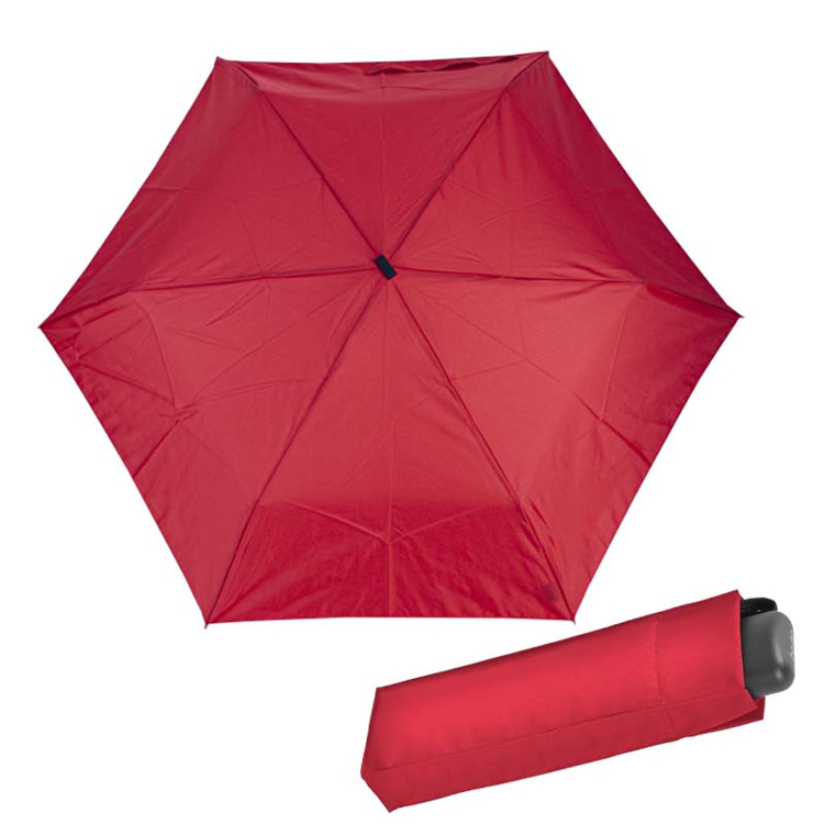 Obrazek DERBY HIT MINI FLAT - parasol składany dla dzieci/kobiet czerwony