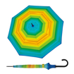 Obrazek DOPPLER Fiber Flex Long AC Happy green - damski parasol na goleń wielokolorowy