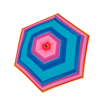 Obrazek DOPPLER Fiber Havanna Happy pink - damski parasol składany wielokolorowy