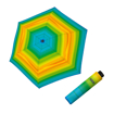 Obrazek DOPPLER Fiber Havanna Happy green - damski parasol składany wielokolorowy