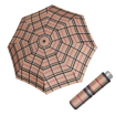 Obrazek DOPPLER Mini Light Check - męski składany parasol brązowy