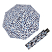Obrazek DOPPLER Fiber Mini Leaves niebieski - damski parasol składany