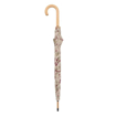 Obrazek DOPPLER NATURE LONG WIND - damski parasol ECO beżowy