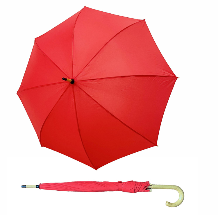 Obrazek DOPPLER Bern- drewniany hol.d. czerwony-hol.ejection umbrella red
