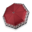 Obrazek DOPPLER Mini Light Classic berry flowers - damski parasol składany czerwony