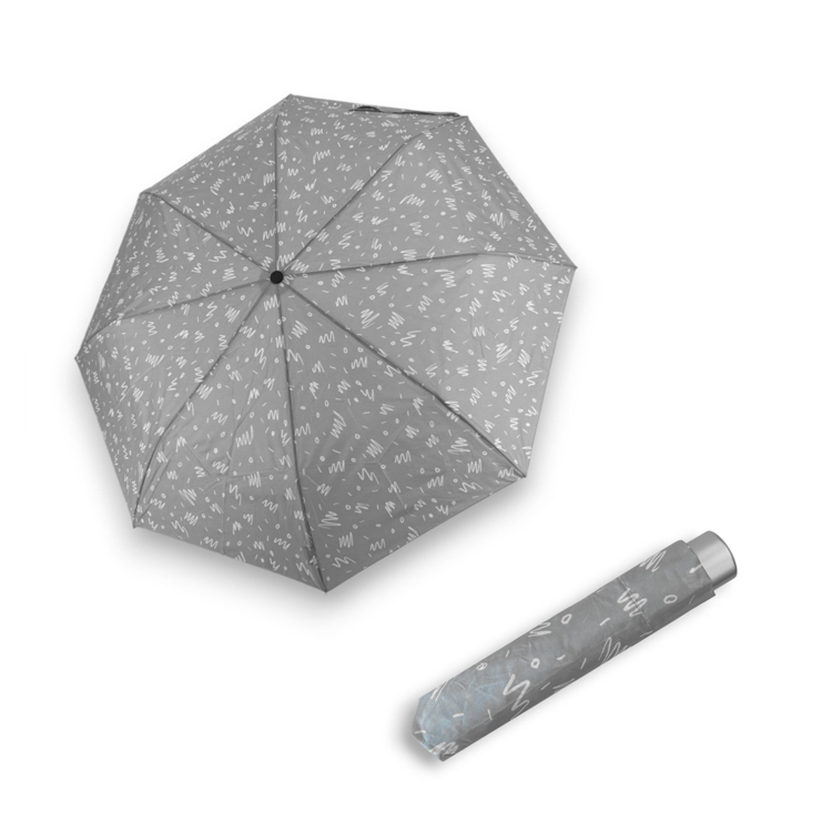 Obrazek DOPPLER Mini Light Minimally cool grey - damski parasol składany szary
