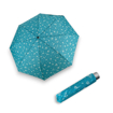 Obrazek DOPPLER Mini Light Minimally aqua - damski składany parasol benzynowy