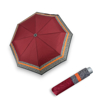 Obrazek DOPPLER Mini Light Classic berry stripe - damski parasol składany czerwony