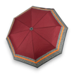 Obrazek DOPPLER Mini Light Classic berry stripe - damski parasol składany czerwony