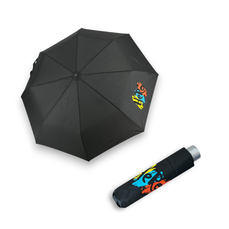 Obrazek DOPPLER Mini Light Kids Black Hero - Parasol składany dla dzieci czarny