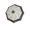 Obrazek DOPPLER Fiber Flex AC Black and White Paisley - damski parasol pod golenie czarny