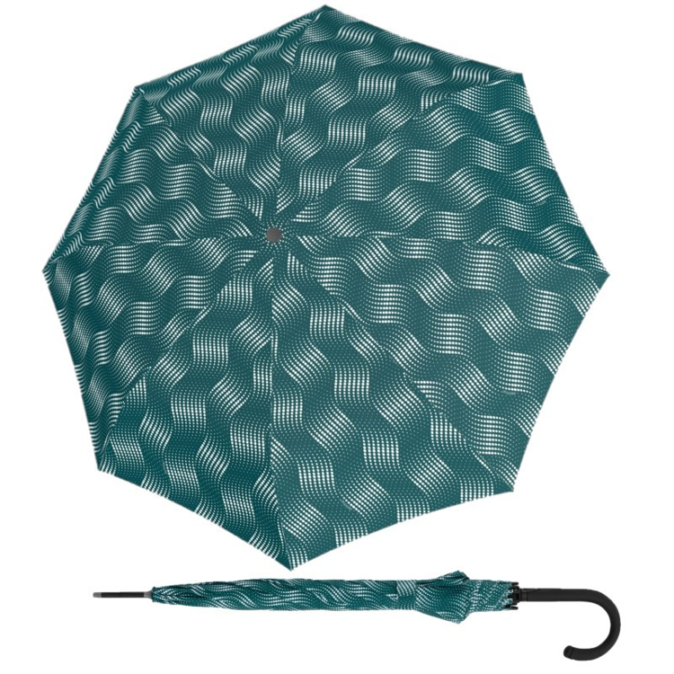 Obrazek DOPPLER Fiber Flex Long AC Wave - damska parasolka na goleń