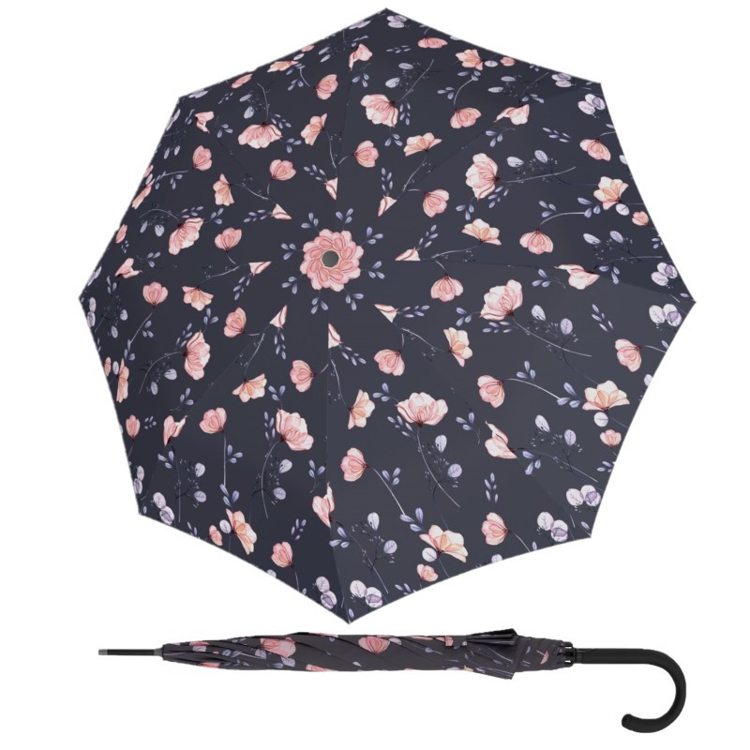 Obrazek DOPPLER Fiber Flex Long AC Wildflowers - damski parasol pod goleń wielokolorowy