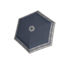 Obrazek DOPPLER Fiber Flex AC Timeless Blue Hahnentritt - damski beżowy parasol na goleń