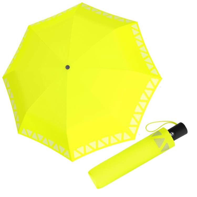 Obrazek DOPPLER Fiber Magic Safety - w pełni automatyczny parasol damski żółty