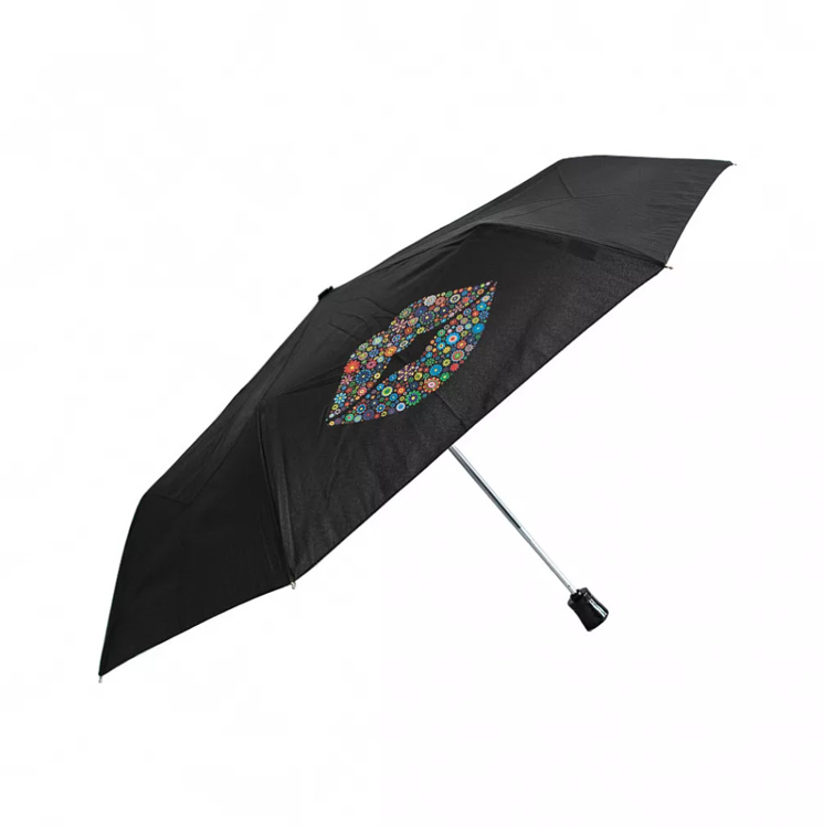 Obrazek DOPPLER Havanna Fiber Kiss - w pełni automatyczny parasol damski czarny