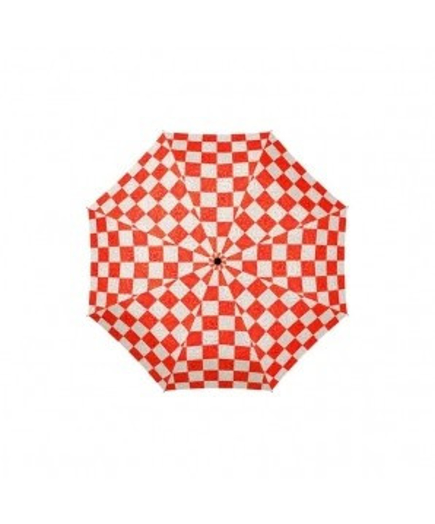 Obrazek DOPPLER Mini Fiber Chess Paislei - damski parasol składany beżowy
