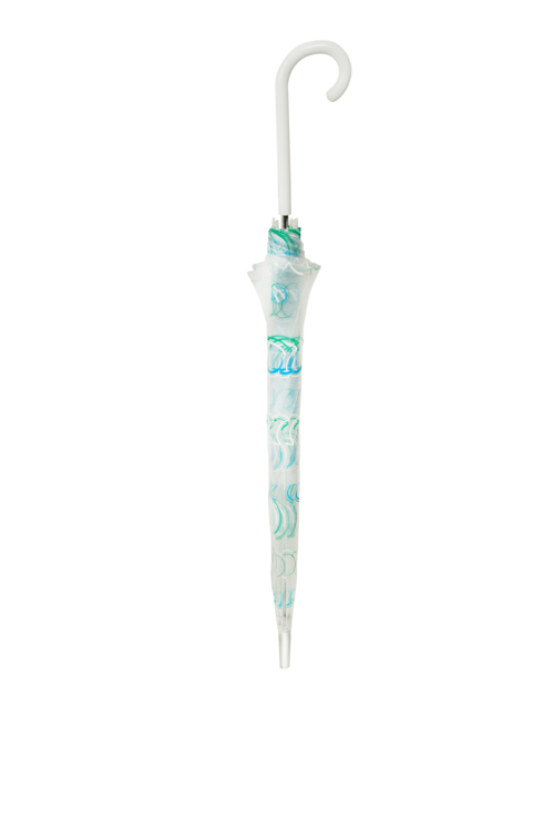 Obrazek DOPPLER Capri Circles Transparent - przezroczysty damski parasol pod goleń
