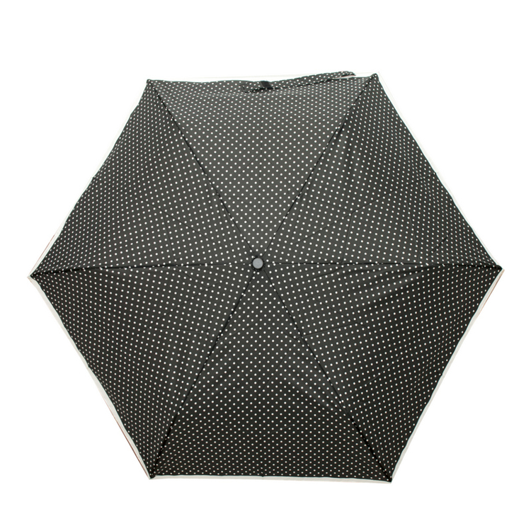 Obrazek DOPPLER Havanna Dots - damski składany parasol antracytowy