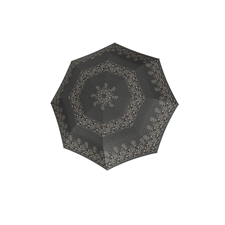 Obrazek DOPPLER Fiber Mini Classic - damski parasol składany antracytowy