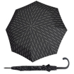 Obrazek DOPPLER Fiber Flex AC czarno-białe pierścienie - damski parasol na goleń biały