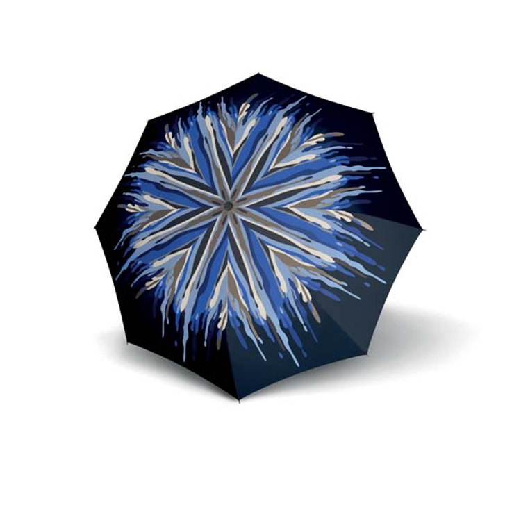 Obrazek DOPPLER Carbonsteel Long Automatic Coloro - damski parasol na goleń w kolorze niebieskim