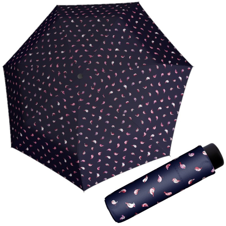 Obrazek DOPPLER Fiber Fun Birds - Parasol składany damski/dziecięcy wielokolorowy