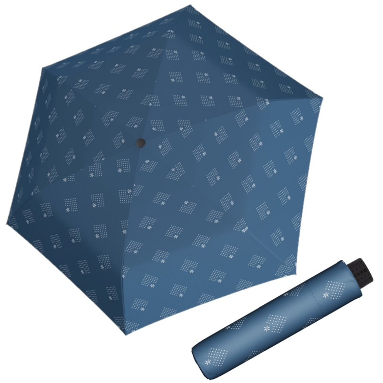 Obrazek DOPPLER Fiber Havanna Night Sky niebieski - damski parasol składany