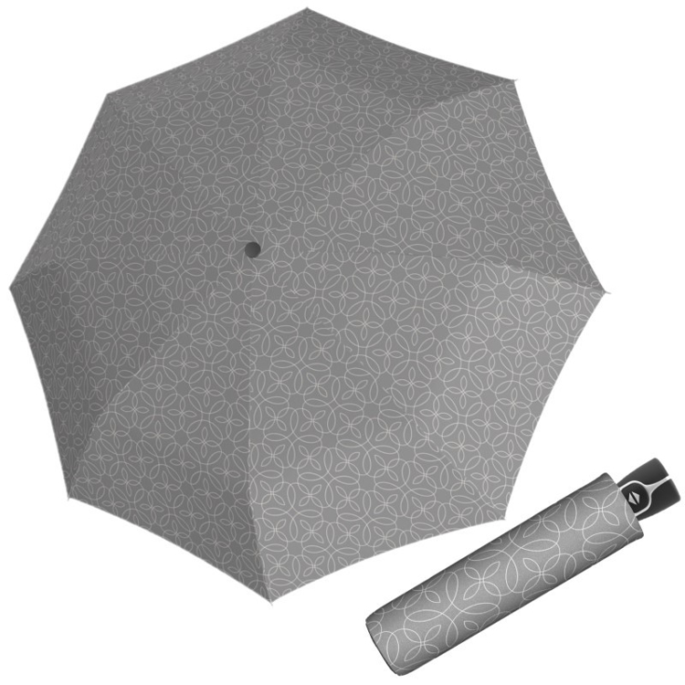 Obrazek DOPPLER Fiber Magic Clear - w pełni automatyczny parasol damski szary