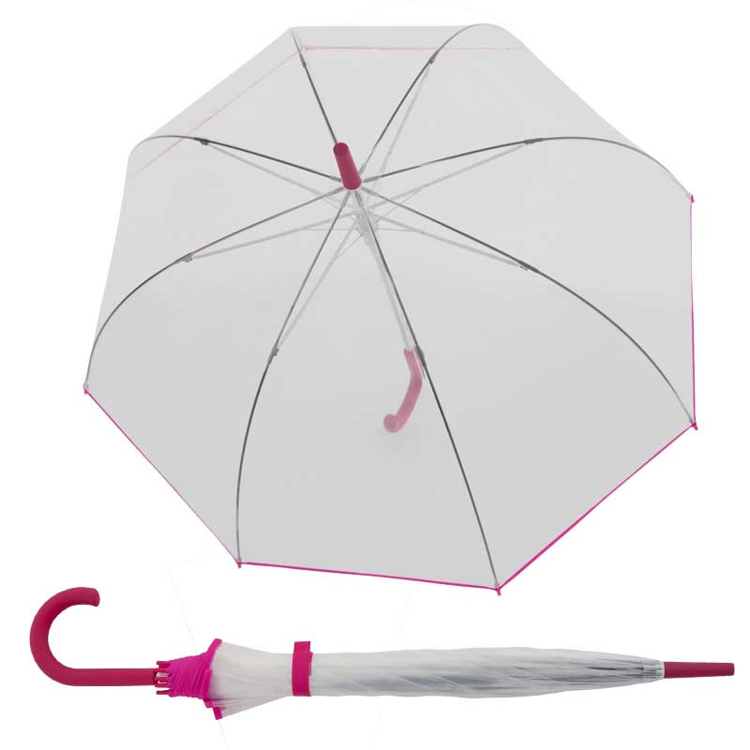 Obrazek DOPPLER Nizza Transparent - przezroczysty damski parasol do golenia