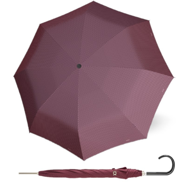 Obrazek DOPPLER Carbonsteel Long AC CHIC - damski parasol na goleń bordowy