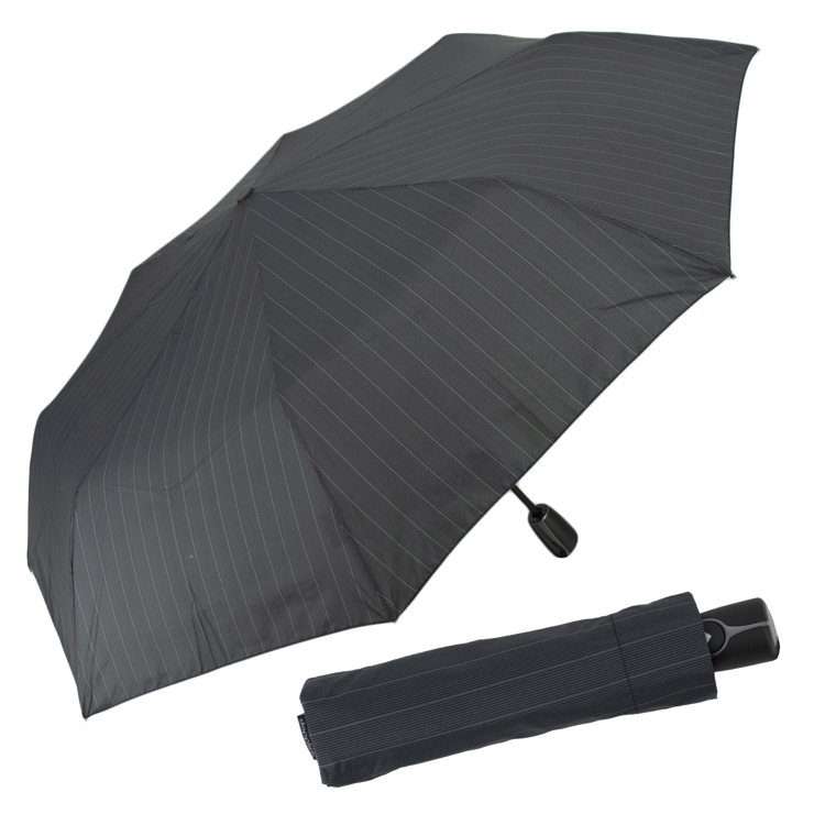 Obrazek DOPPLER Magic Fiber - w pełni automatyczny parasol męski czarny