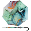 Obrazek DOPPLER Carbonsteel Long AC MARBLE BLUE - damska parasolka na goleń w kolorze niebieskim