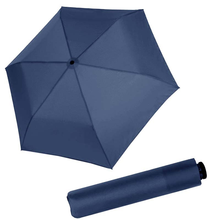 Obrazek DOPPLER Zero 99 Deep Blue - dziecięcy/kobiecy parasol składany niebieski