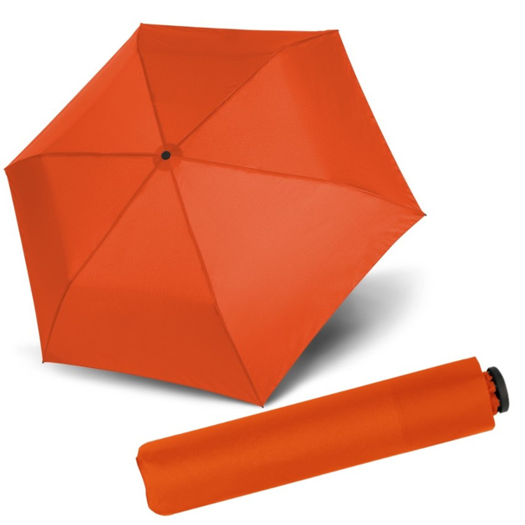 Obrazek DOPPLER Zero 99 Vibrant Orange - parasol składany dla dzieci/kobiet pomarańczowy ciemny