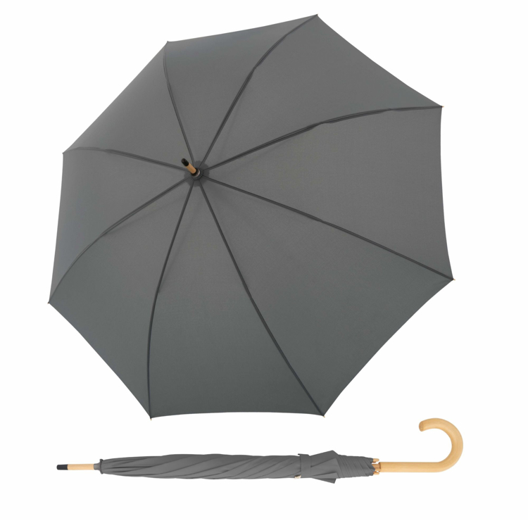Obrazek DOPPLER NATURE LONG Slate Grey - EKO parasol antracytowy