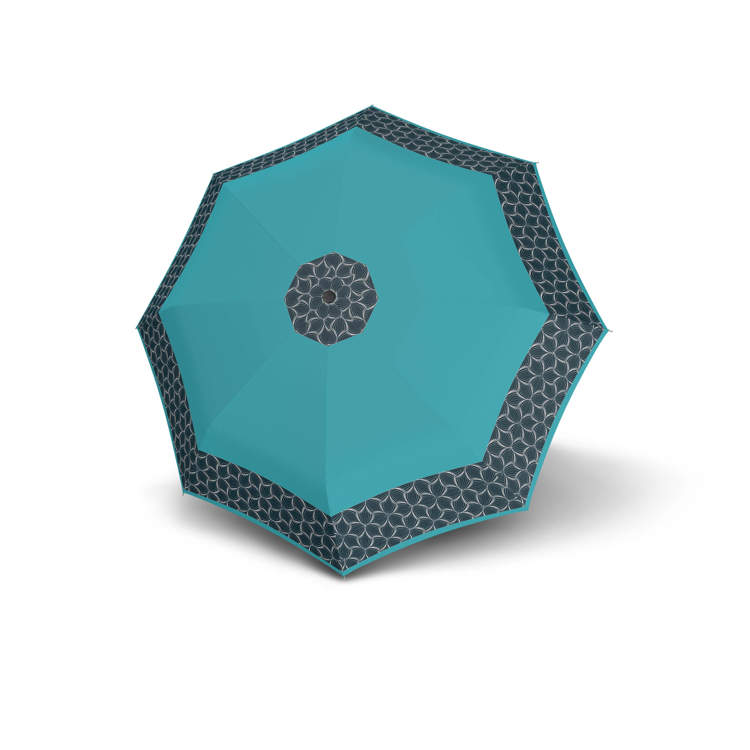 Obrazek DOPPLER Fiber Mini Style - aqua viola damski parasol składany niebieski