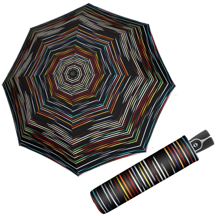 Obrazek DOPPLER Fiber Magic DESERT - w pełni automatyczny parasol damski czarny