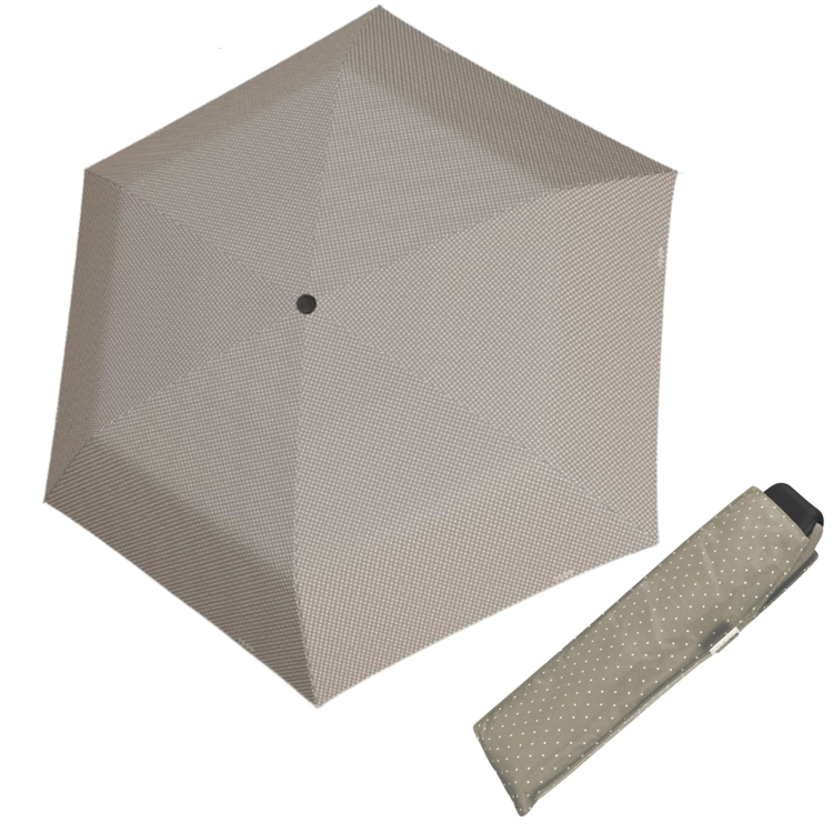 Obrazek DOPPLER Carbonsteel Mini Slim Chic - damski parasol składany beżowy