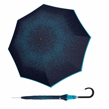 Obrazek DOPPLER Carbonsteel Long Passion - damski parasol na goleń niebieski