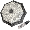 Obrazek DOPPLER Fiber Magic Black and White Paisley - w pełni automatyczny parasol damski biały