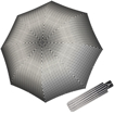 Obrazek DOPPLER Fiber Magic Black and White Traced - w pełni automatyczny parasol damski biały