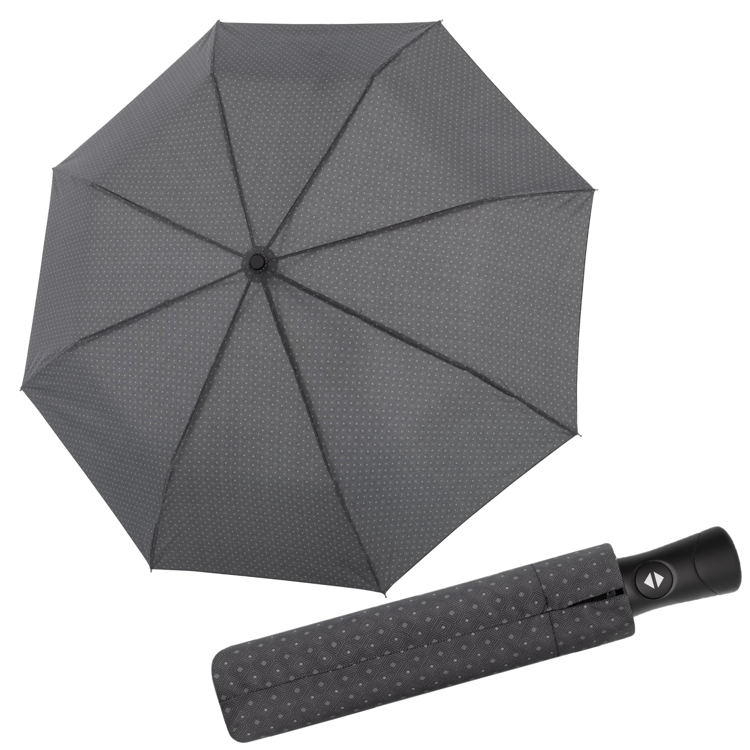 Obrazek DOPPLER Fiber SUPERSTRONG - męski w pełni automatyczny wzmocniony parasol kropki