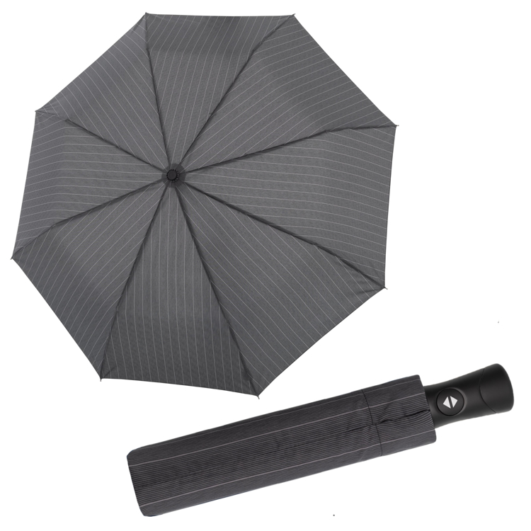 Obrazek DOPPLER Fiber SUPERSTRONG - Męski, w pełni automatyczny, wzmocniony parasol paski